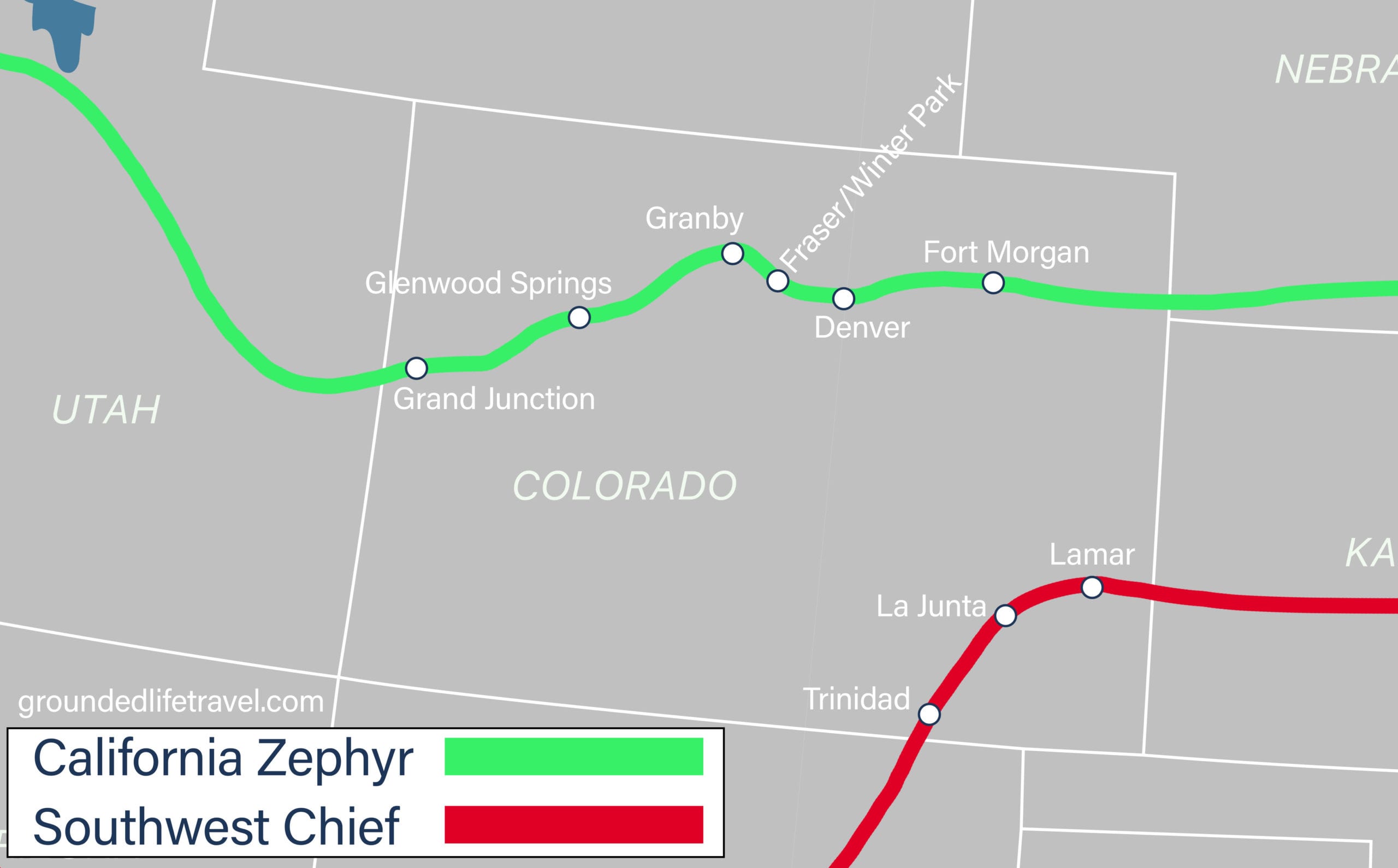 Amtrak Colorado Route Map